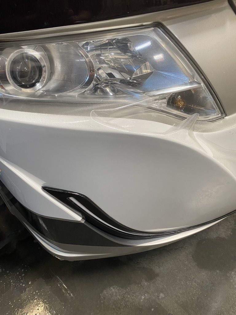 RV front cap after repair, clean finish